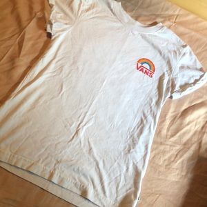 Vans white rainbow tee